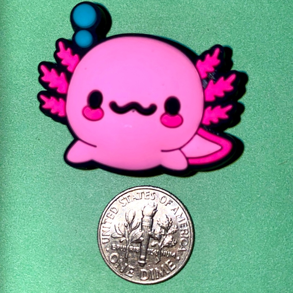 (10 for $15) Pink Axolotl Mexican Salamander Crocs Shoe Charms